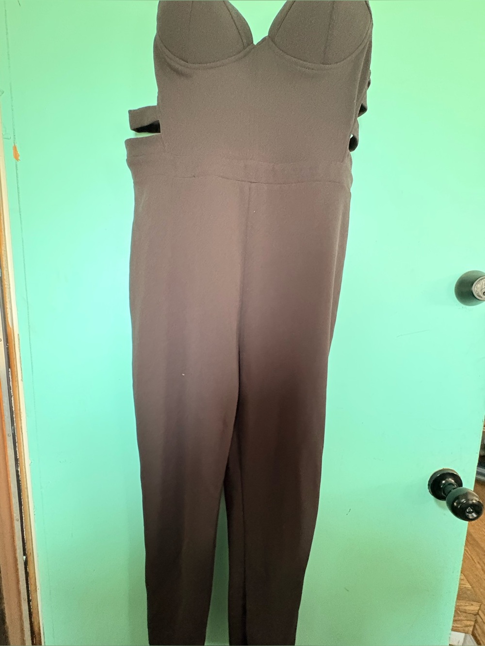 Haute Monde Chocolate Brown Bustier Jumpsuit